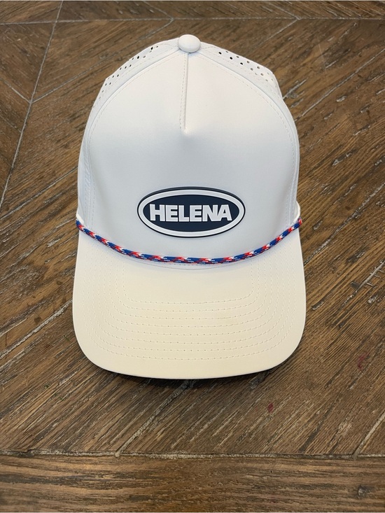 Helena Other - Helena White Cap with Red-Blue Rope Trim